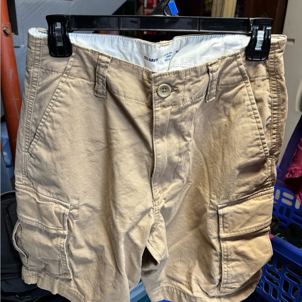 Old Navy Tan Cargo Shorts with Belt Loops